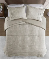 Beautyrest Maddox Striated Cationic Dyed Oversized 3-Pc. Comforter Set, Full/Queen