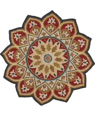 Lr Home Sweet SINUO54103 4' x 4' Round Area Rug