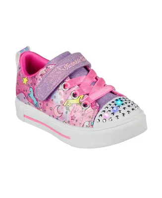 Skechers Toddler Girls Twinkle Toes- Twinkle Sparks - Unicorn Dreaming Light-Up Adjustable Strap Casual Sneakers from Finish Line