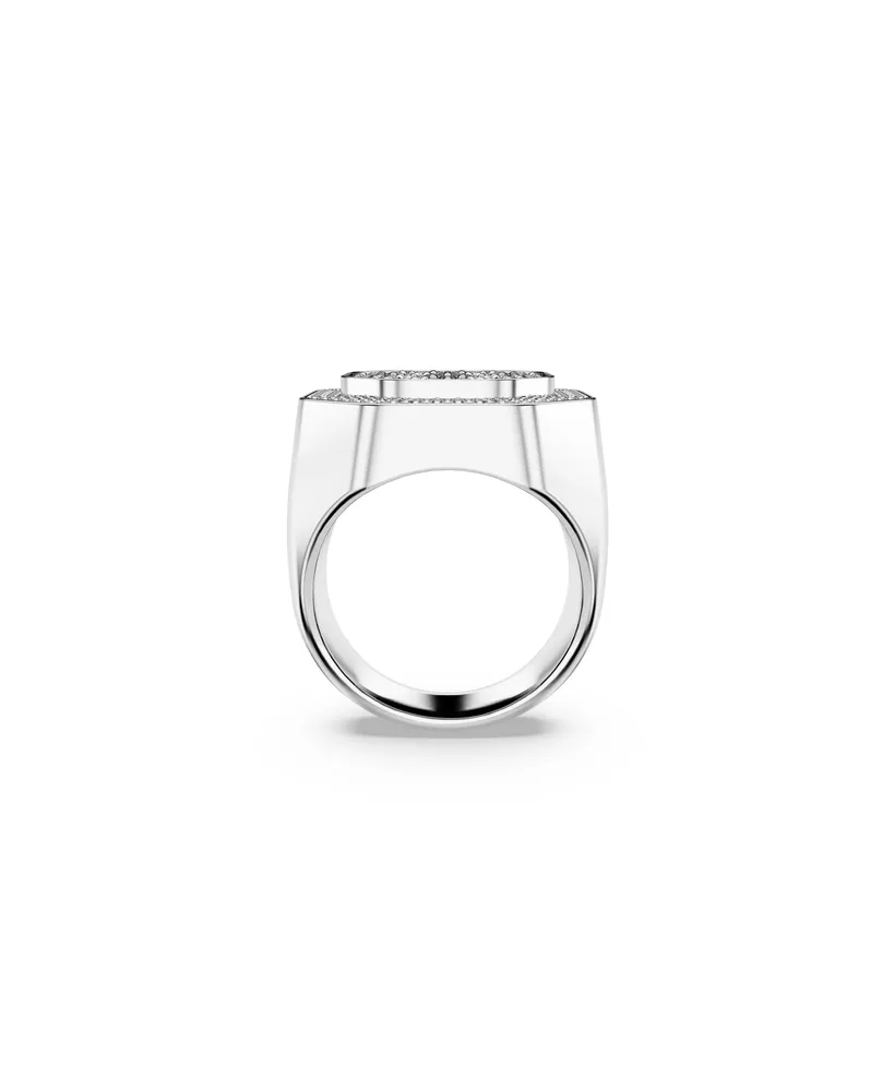 Swarovski Crystal Octagon Shaped White Dextera Cocktail Ring