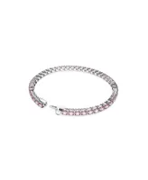 Swarovski Crystal Round Cut Matrix Tennis Bracelet