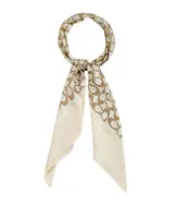 Coach 35" Textured Signature C Printed Silk Square