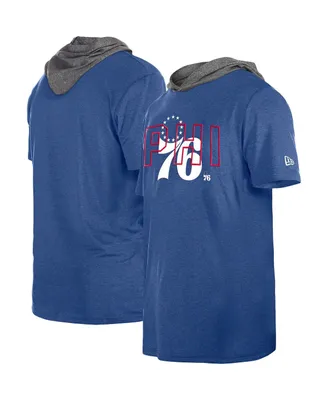 Men's New Era Royal Philadelphia 76ers Active Hoodie T-shirt