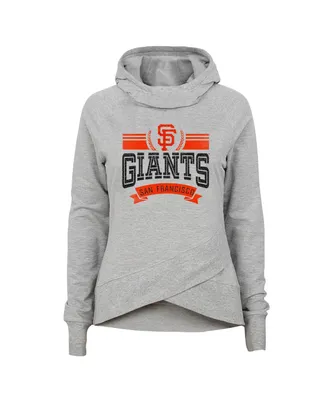 Big Boys and Girls Heather Gray San Francisco Giants Spectacular Funnel Hoodie