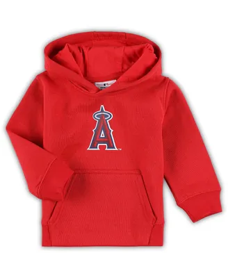 Toddler Boys and Girls Red Los Angeles Angels Team Primary Logo Fleece Pullover Hoodie
