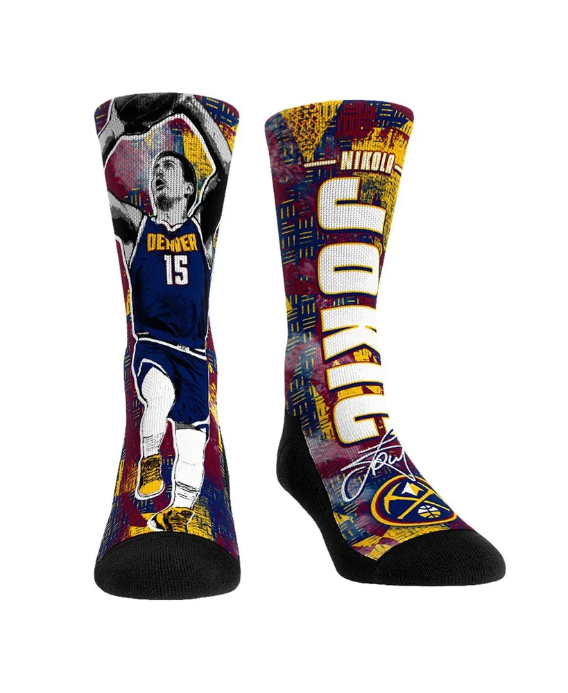 Men's and Women's Rock 'Em Socks Nikola Jokic Denver Nuggets Big Player Crew Socks