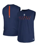 Men's New Era Navy Detroit Tigers Team Muscle Tank Top