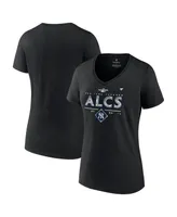 Women's Fanatics Black New York Yankees 2022 Division Series Winner Locker Room Plus V-Neck T-shirt