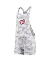 Women's Concepts Sport Gray Washington Nationals Camo Overall Romper