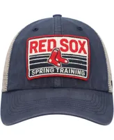 Men's '47 Brand Navy, Tan Boston Red Sox Four Stroke Clean Up Trucker Snapback Hat