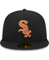 Men's New Era Black Chicago White Sox Metallic Pop 59FIFTY Fitted Hat