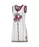 Women's Mitchell & Ness Vince Carter White Toronto Raptors 1998 Hardwood Classics Name and Number Player Jersey Dress