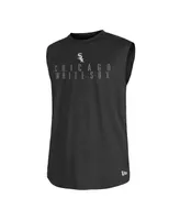 Men's New Era Black Chicago White Sox Team Muscle Tank Top