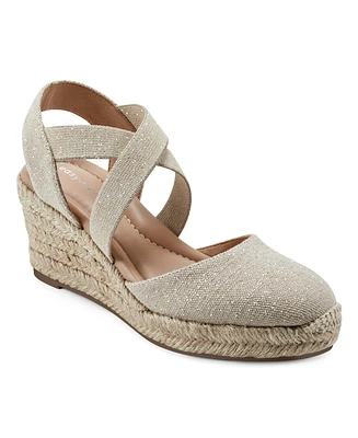 Easy Spirit Women's Meza Casual Strappy Espadrille Wedges Sandal