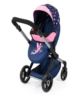 Bayer Design Dolls Blue, Pink, Stars Pram Xeo