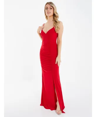 Quiz Women's Ity Ruched Maxi Dress