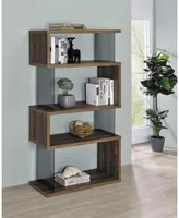 Coaster Home Furnishings 63" Glass 4-Shelf Bookcase with Glass Panels