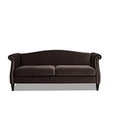 Jennifer Taylor Home Elaine 77" Camel Back Sofa with Nailhead Accents