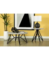 Coaster Home Furnishings 23.5" High Pressure Laminated Round End Table with Hairpin Legs