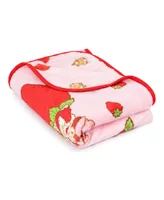 Jay Franco Strawberry Shortcake Strawberries Galore Travel 2 Piece Pillow Throw Set