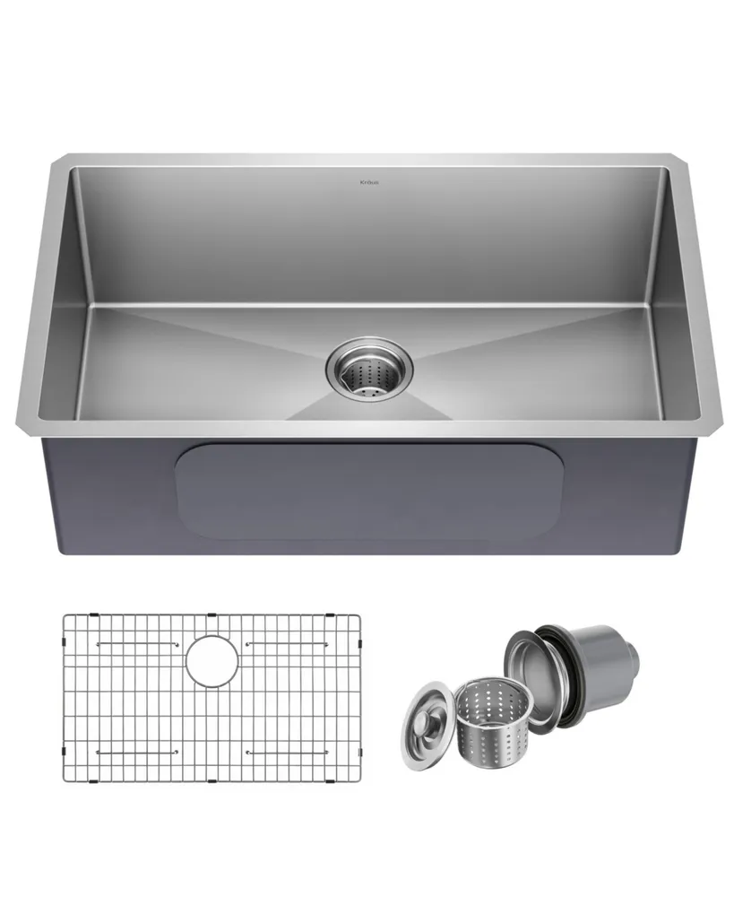 KRAUS Undermount Single Bowl Stainless Steel Kitchen Sink