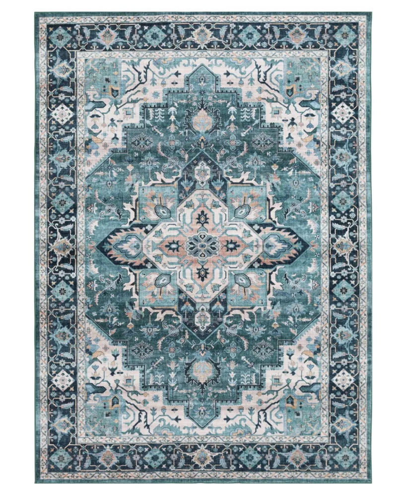 Km Home Velvet Touch Washable Chan-001 7'6" x 9'6" Area Rug