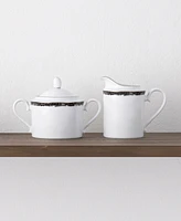 Noritake Rill Sugar and Creamer