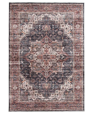 Km Home Velvet Touch Washable Chan-001 7'6" x 9'6" Area Rug