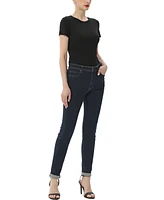 kimi + kai Women's Crew Neck Basic Bodysuit Top