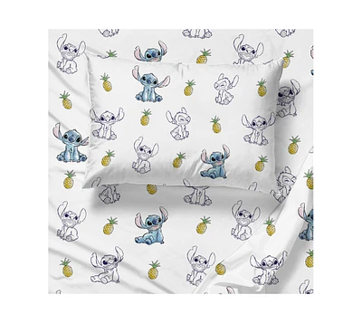 Saturday Park Disney Lilo & Stitch Watercolor Vibes 100% Organic Cotton Queen Sheet Set