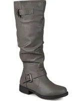 Journee Collection Women's Stormy Wide Calf Knee High Riding Boots