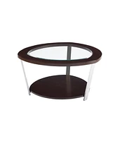 Steve Silver Duncan 35" Round Mixed Media Cocktail Table