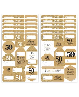 We Still Do 50th Wedding Anniversary To & From Stickers 12 Sheets 120 Stickers