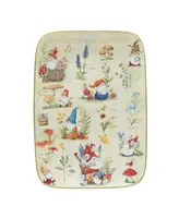 Certified International Garden Gnomes Rectangular Platter 14"