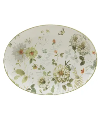 Certified International Green Fields Oval Platter 16"