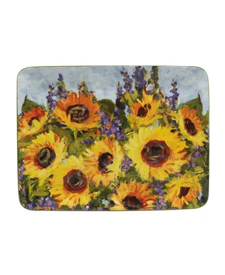 Certified International Sunflower Bouquet Rectangular Platter 16"