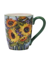 Certified International Sunflower Bouquet Set of 4 Mug 14 oz.