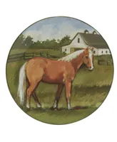 Certified International York Stables Set of 4 Dinner Plate 10.5"