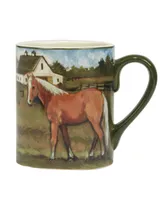 Certified International York Stables Set of 4 Mug 14 oz.