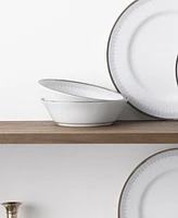Noritake Silver Colonnade 4 Piece Soup Bowl Set, Service for 4