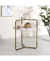 Steve Silver Miro 19" Laminate Metal Side Table