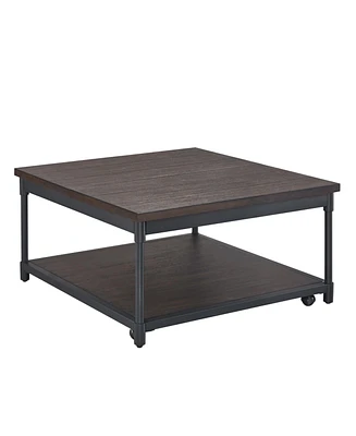 Steve Silver Prescott 36" Square Metal Lift-Top Cocktail Table