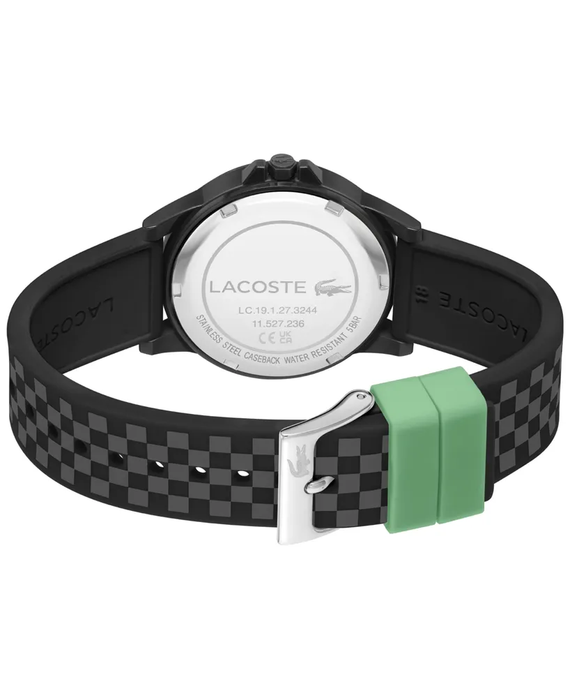 Lacoste Kids Rider and Checkered Print Silicone Strap Watch 36mm