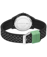 Lacoste Kids Rider and Checkered Print Silicone Strap Watch 36mm