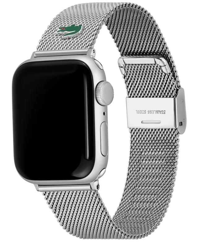 Lacoste Black-Tone Stainless Steel Mesh Bracelet for Apple Watch® 42mm/44mm  - Macy's