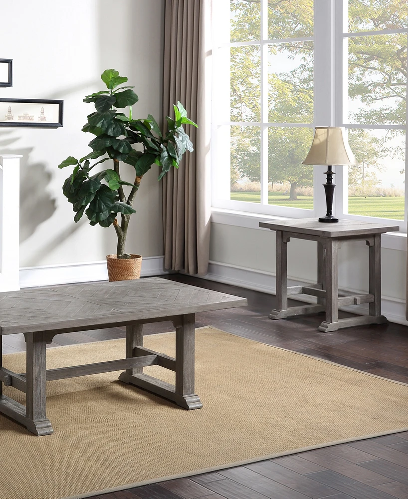 Steve Silver Whitford 24" Distressed Wood End Table