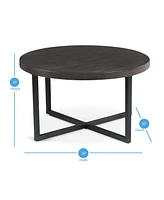 Steve Silver Yukon 36" Round Coffee Table with Four Stools