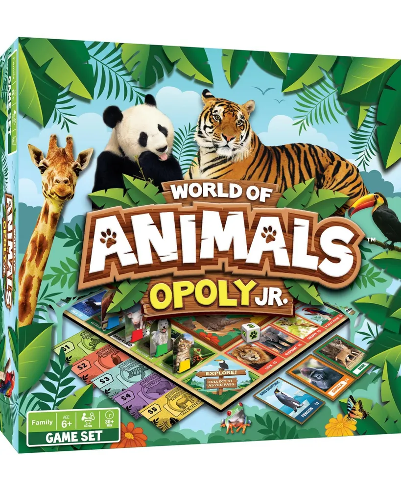 Masterpieces World of Animals Opoly Junior for Kids and Families