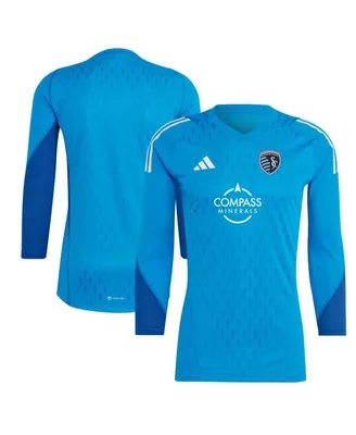 Men's adidas Blue Sporting Kansas City 2023 Goalkeeper Long Sleeve Replica jersey