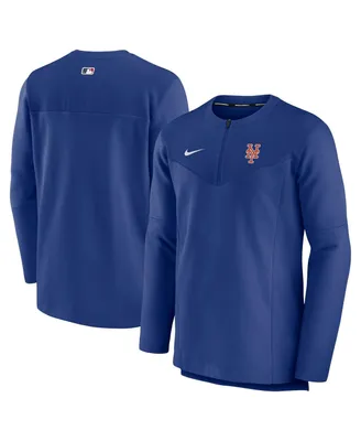 Men's Nike Royal New York Mets Authentic Collection Game Time Performance Half-Zip Top